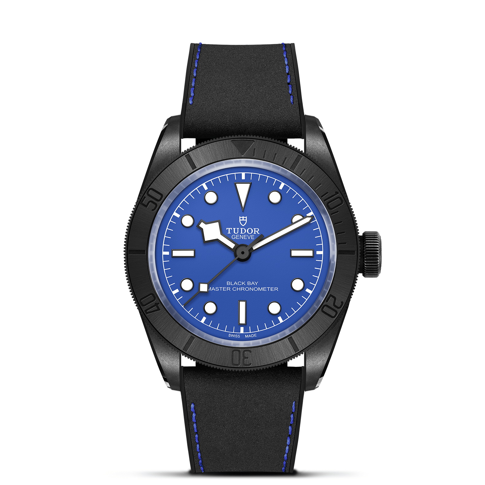 TUDOR Black Bay Ceramic with 41mm Ceramic Case and Hybrid Leather And Rubber Strap