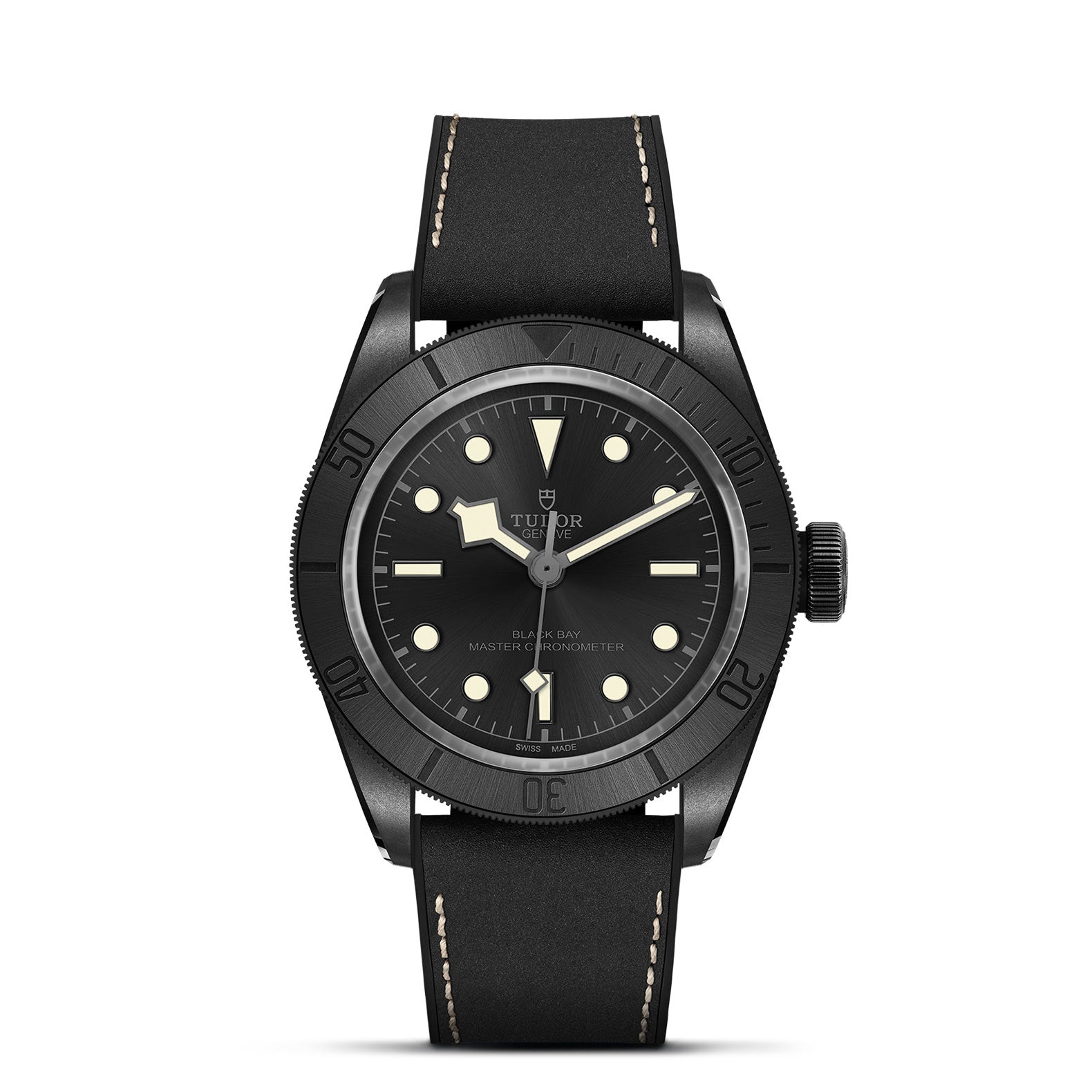 TUDOR Black Bay Ceramic with 41mm Ceramic Case and Hybrid Leather And Rubber Strap