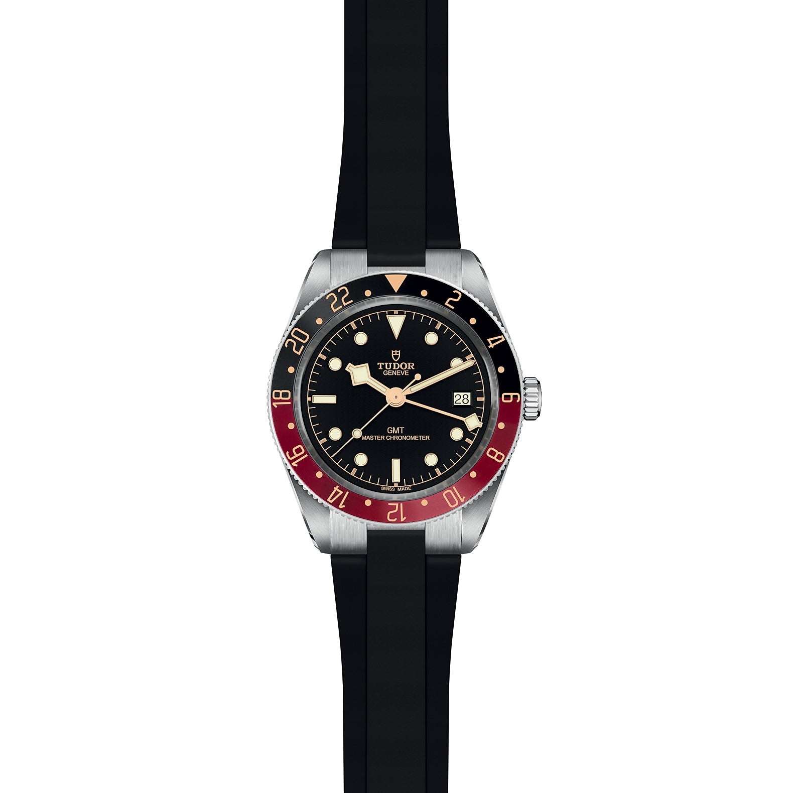 TUDOR Black Bay 58 GMT with Rubber Strap and Black and Burgundy Bezel
