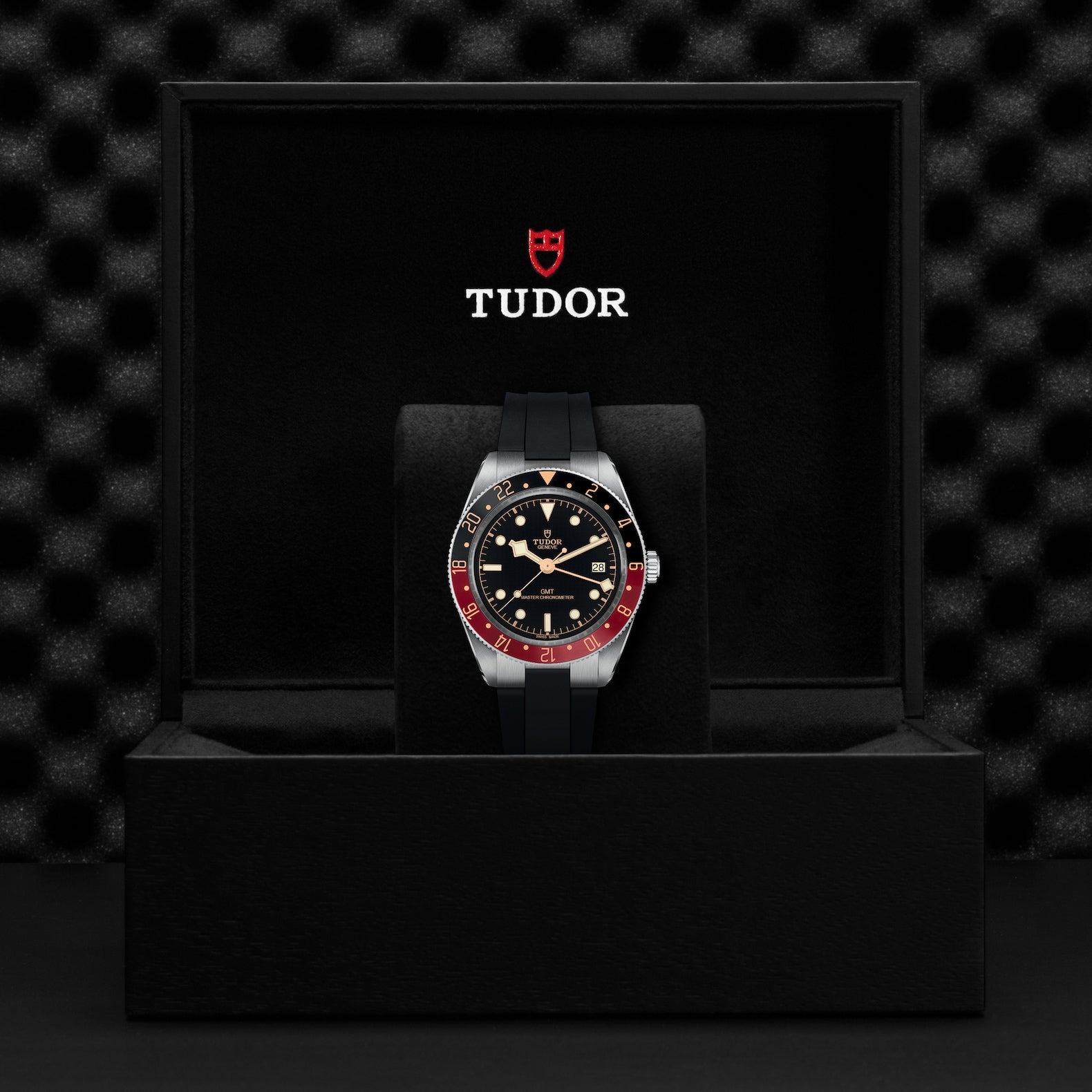 TUDOR Black Bay 58 GMT with Rubber Strap and Black and Burgundy Bezel