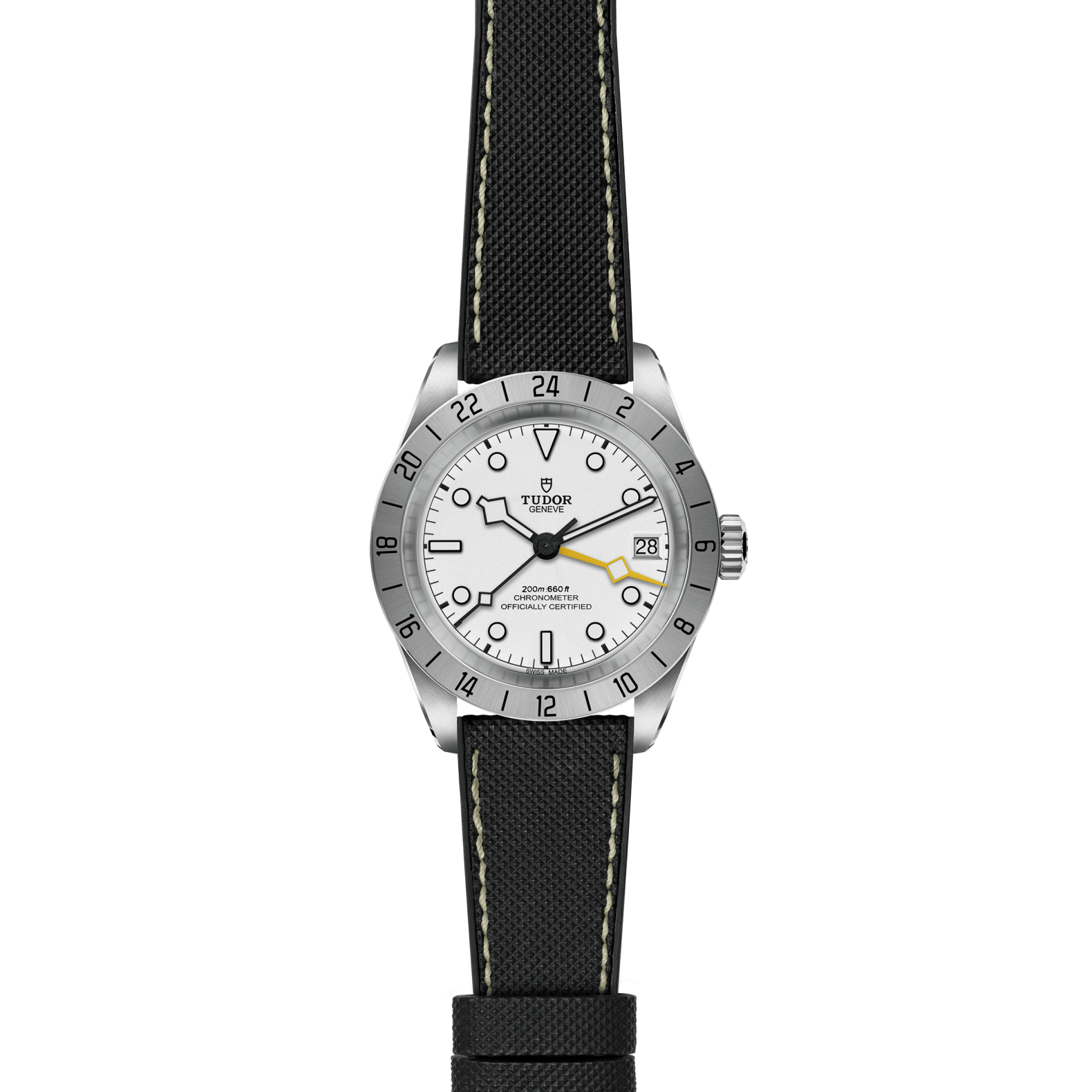 TUDOR Black Bay Pro with 39mm Opaline Dial with Hybrid Strap