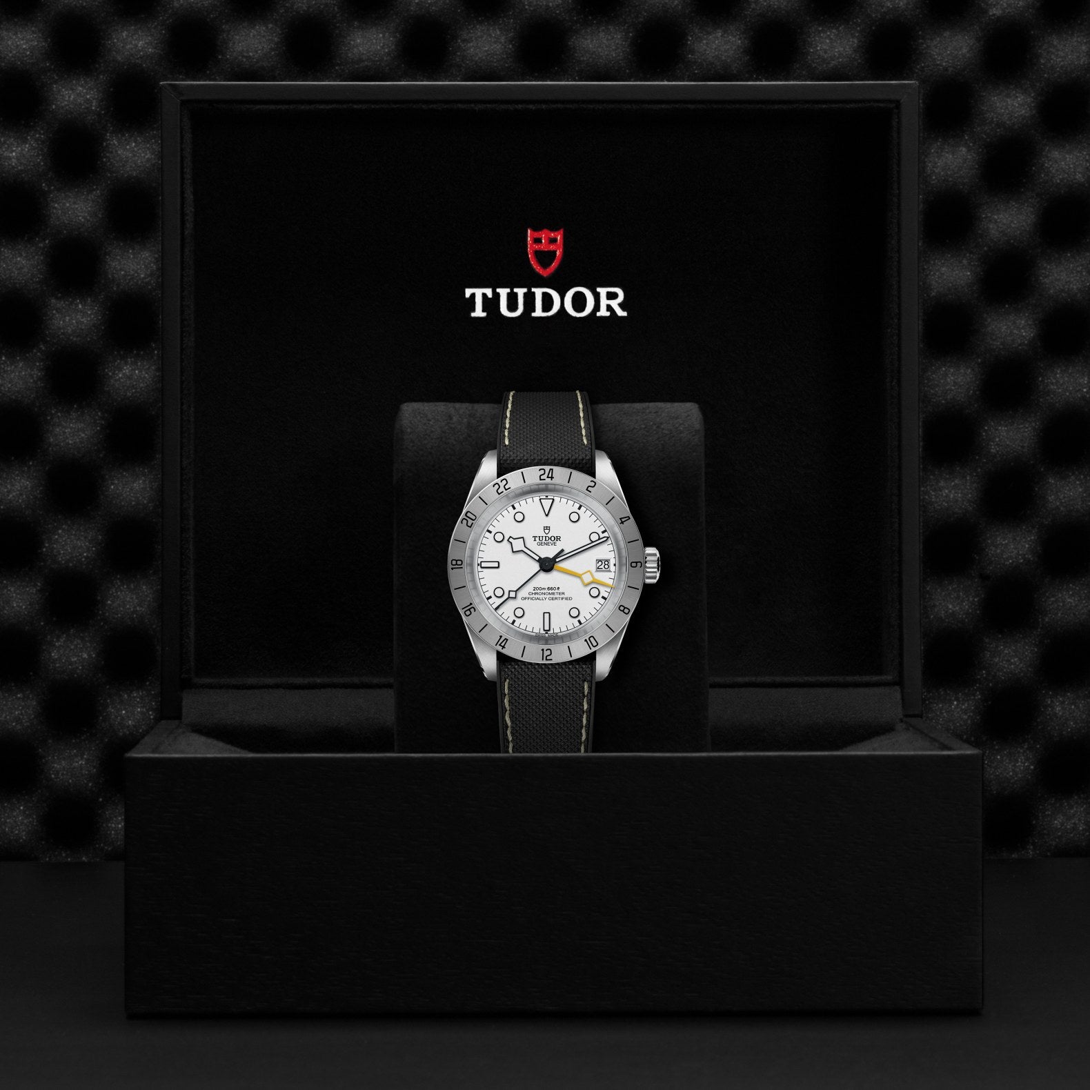 TUDOR Black Bay Pro with 39mm Opaline Dial with Hybrid Strap