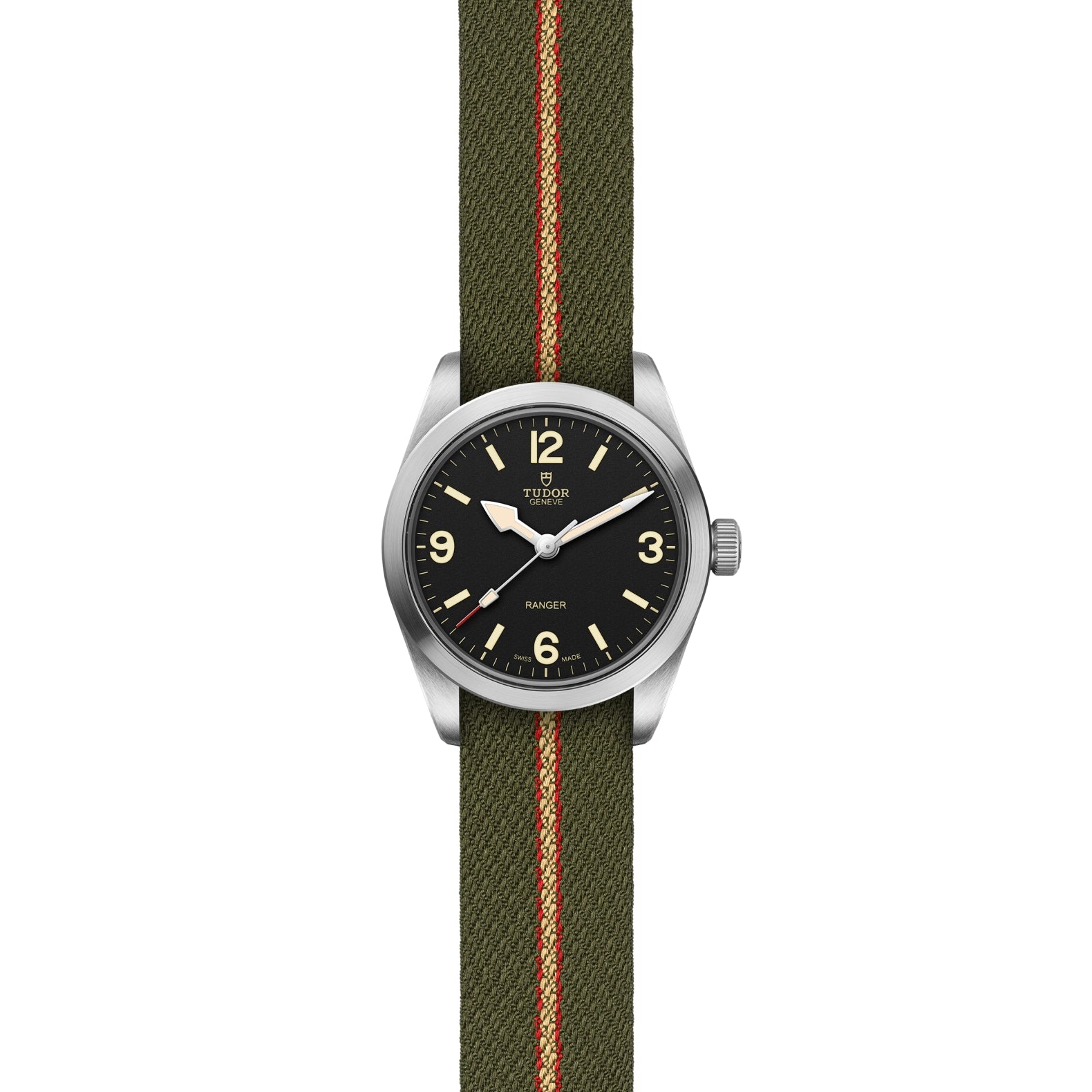 Tudor Ranger with 36mm Black Dial with Fabric Strap