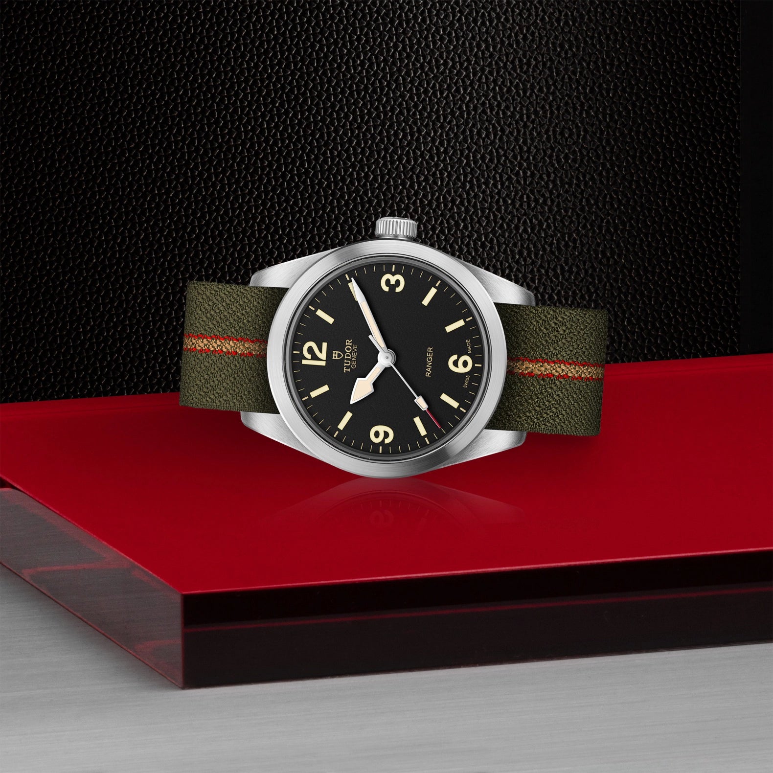 Tudor Ranger with 36mm Black Dial with Fabric Strap