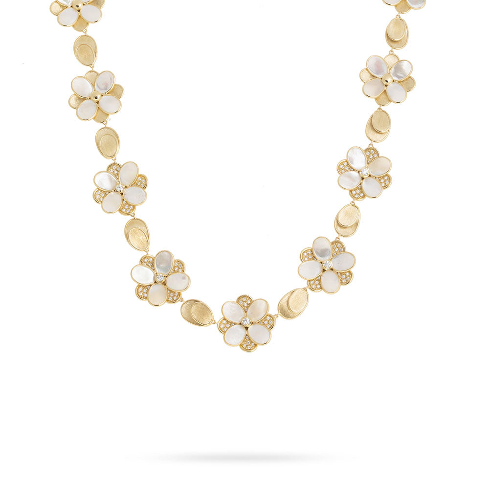 Marco Bicego Lunaria Petali Mother of Pearl Flower Necklace