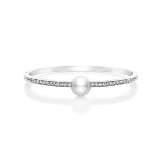 Mikimoto White South Sea Pearl and Diamond Bracelet