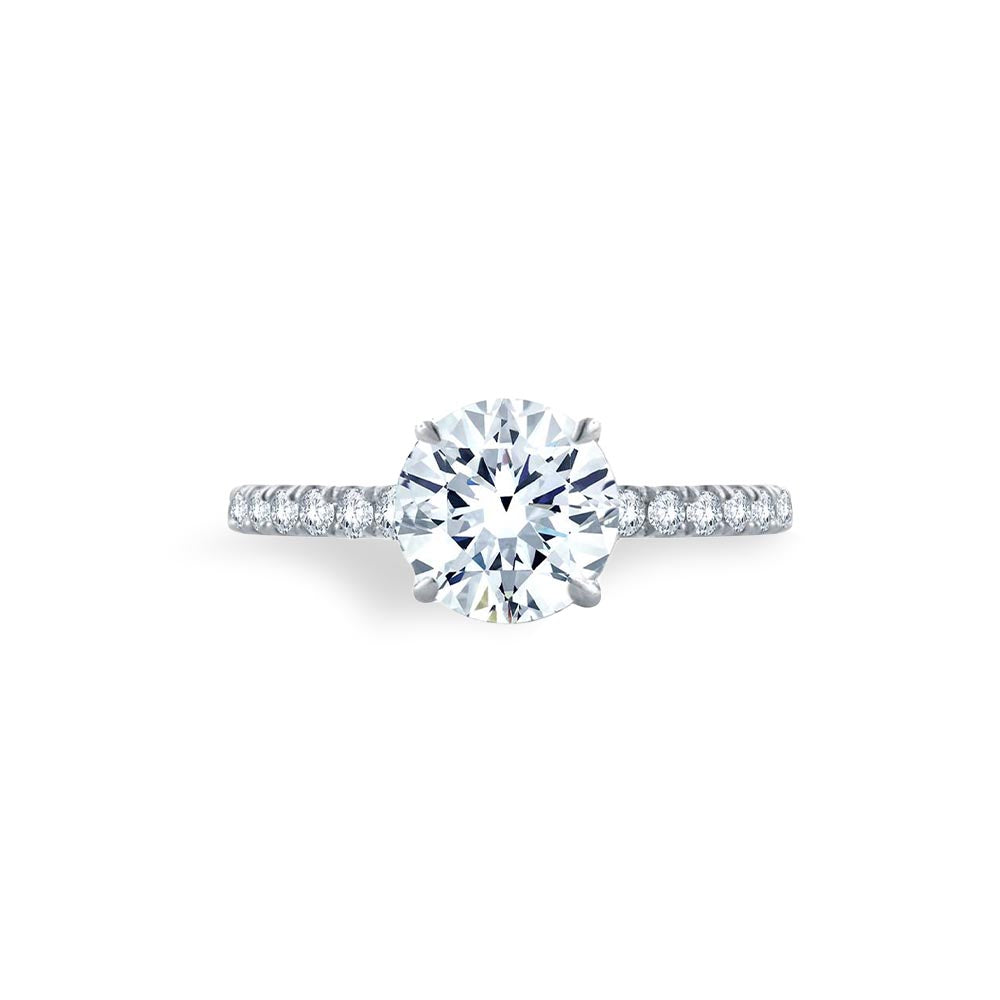 A. Jaffe Thin Quilted Engagement Ring Setting