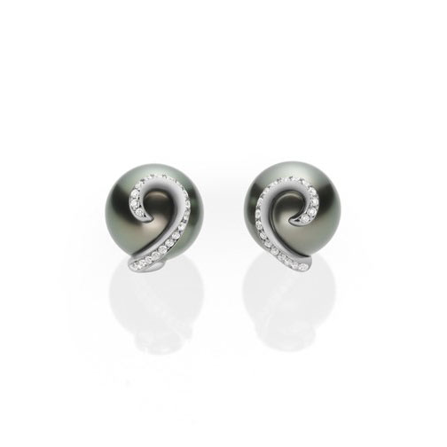 Mikimoto Rhapsody Black South Sea Pearl Earrings