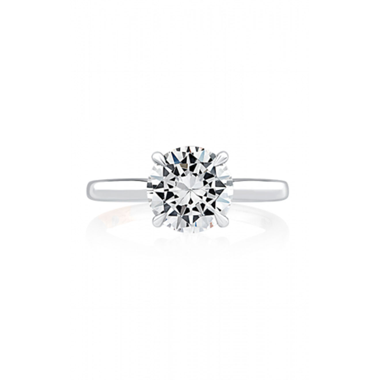 A. Jaffe Round Pave Bridge Engagement Ring Setting