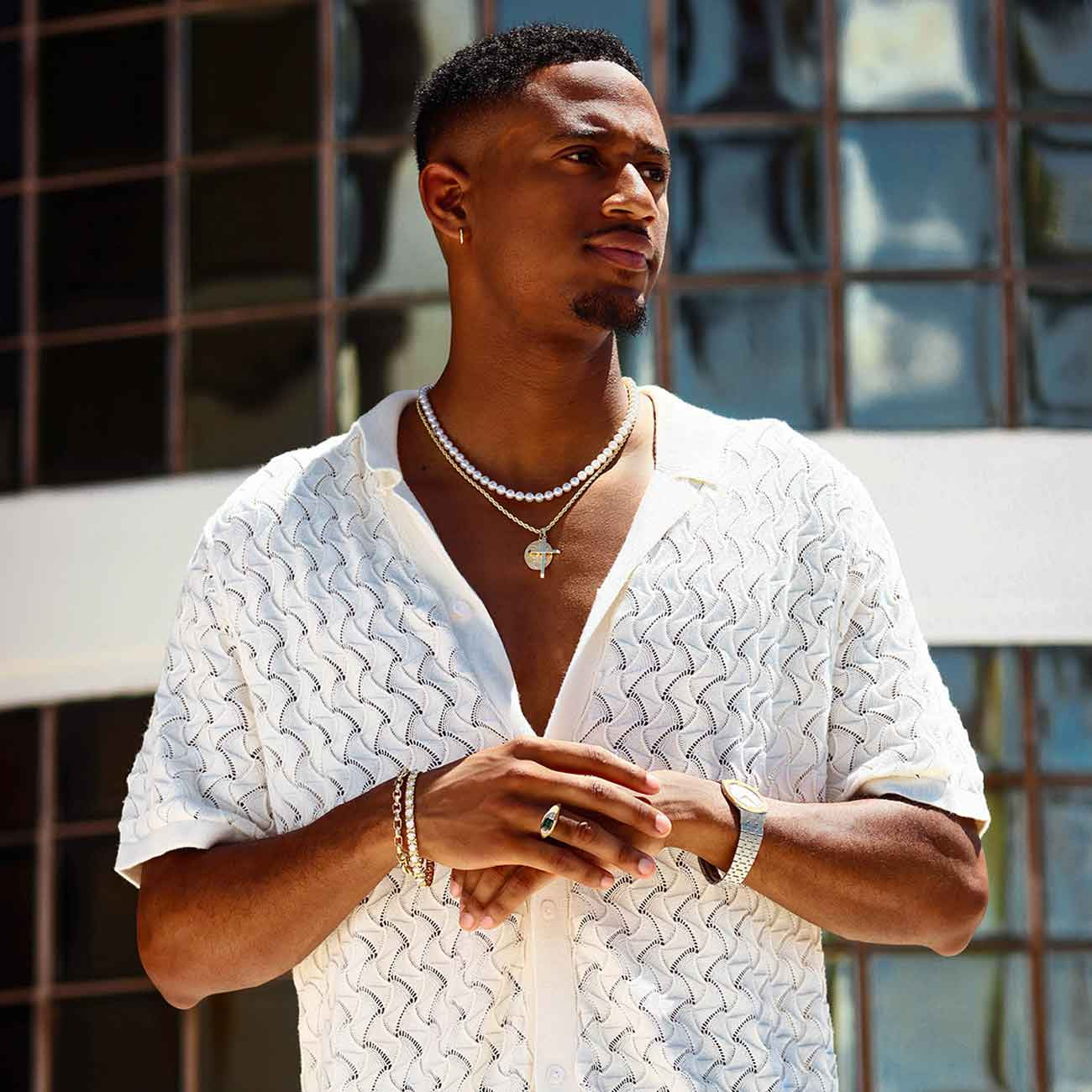 Robert Pelliccia Men's Yellow Gold Diamond Tennis Bracelet