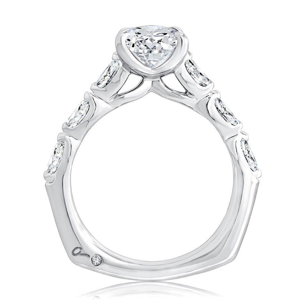 A. Jaffe Signature Oval Engagement Ring Setting