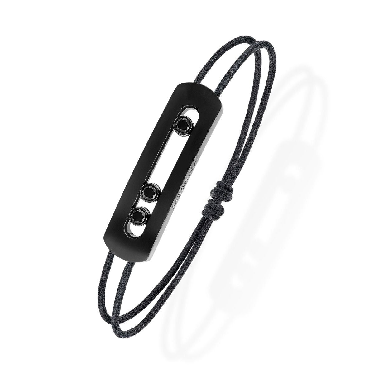Messika Move Black Titanium Black Diamond Cord Bracelet