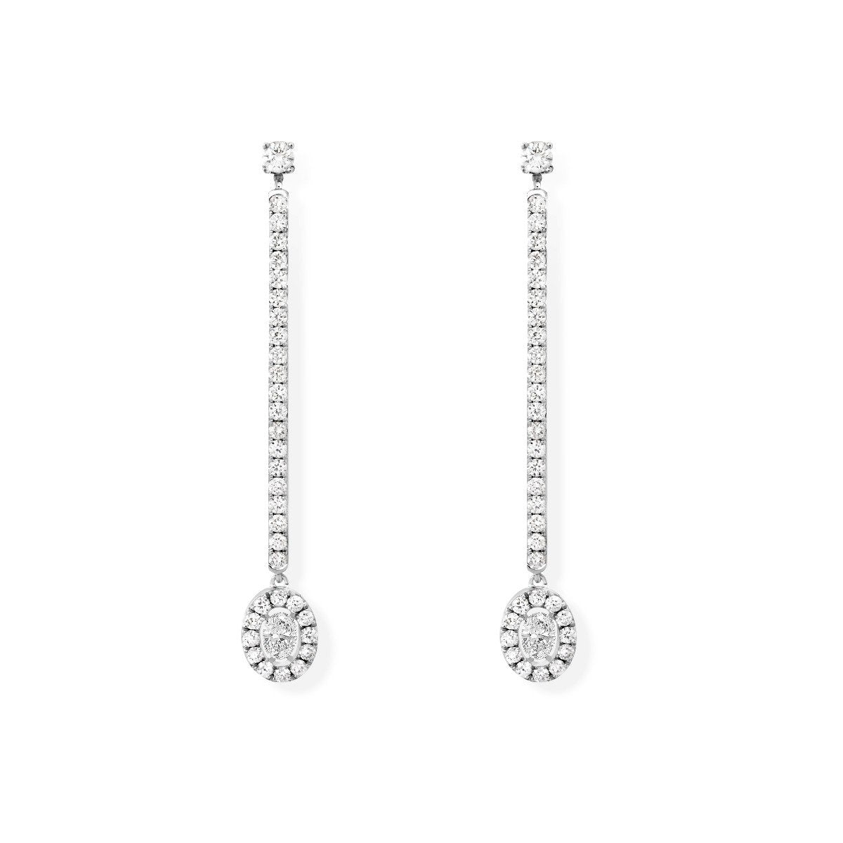 Messika Glam'Azone Diamond Oval Dangle Earrings