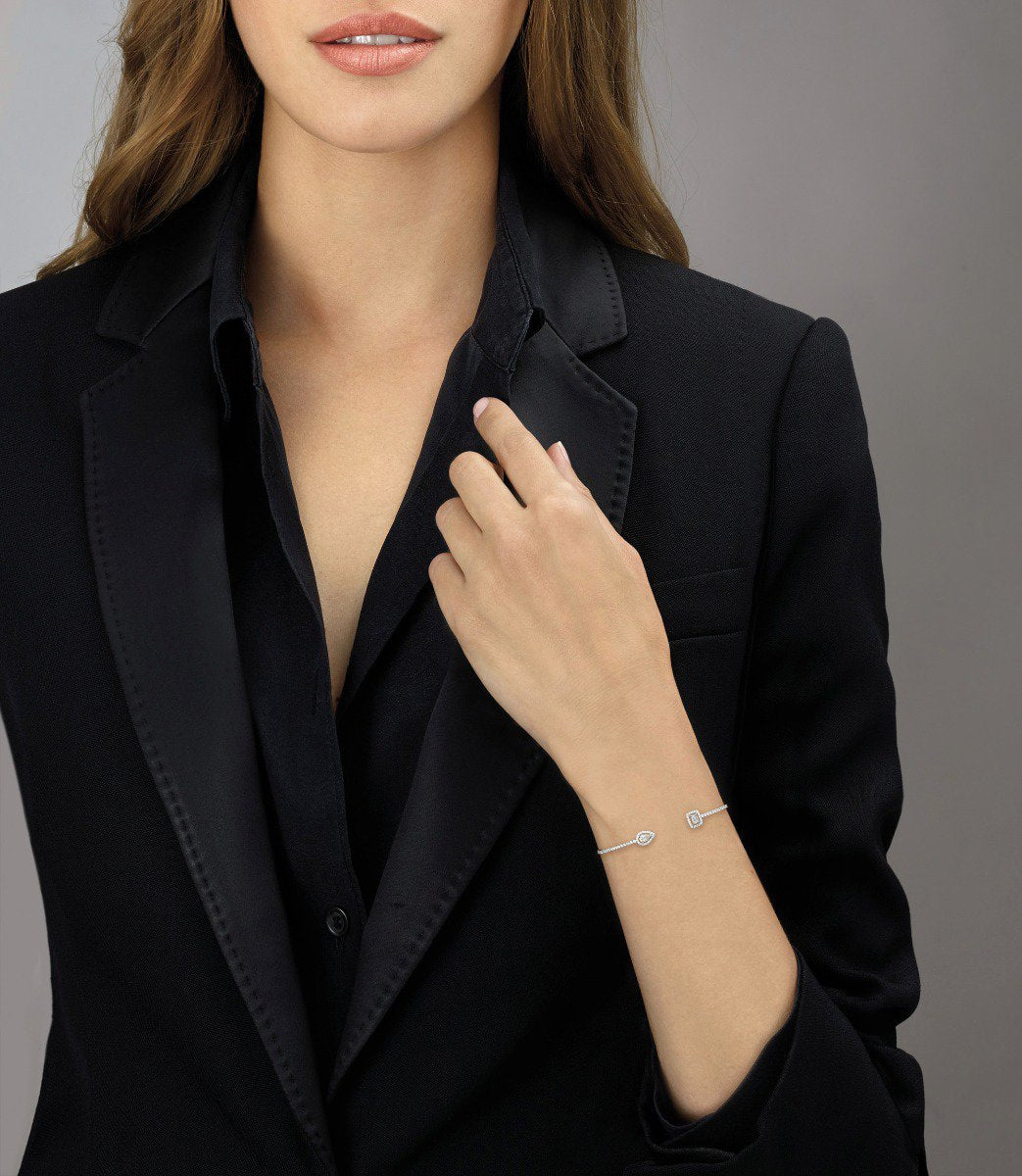 Messika My Twin Toi & Moi Thin Pavé Diamond Cuff