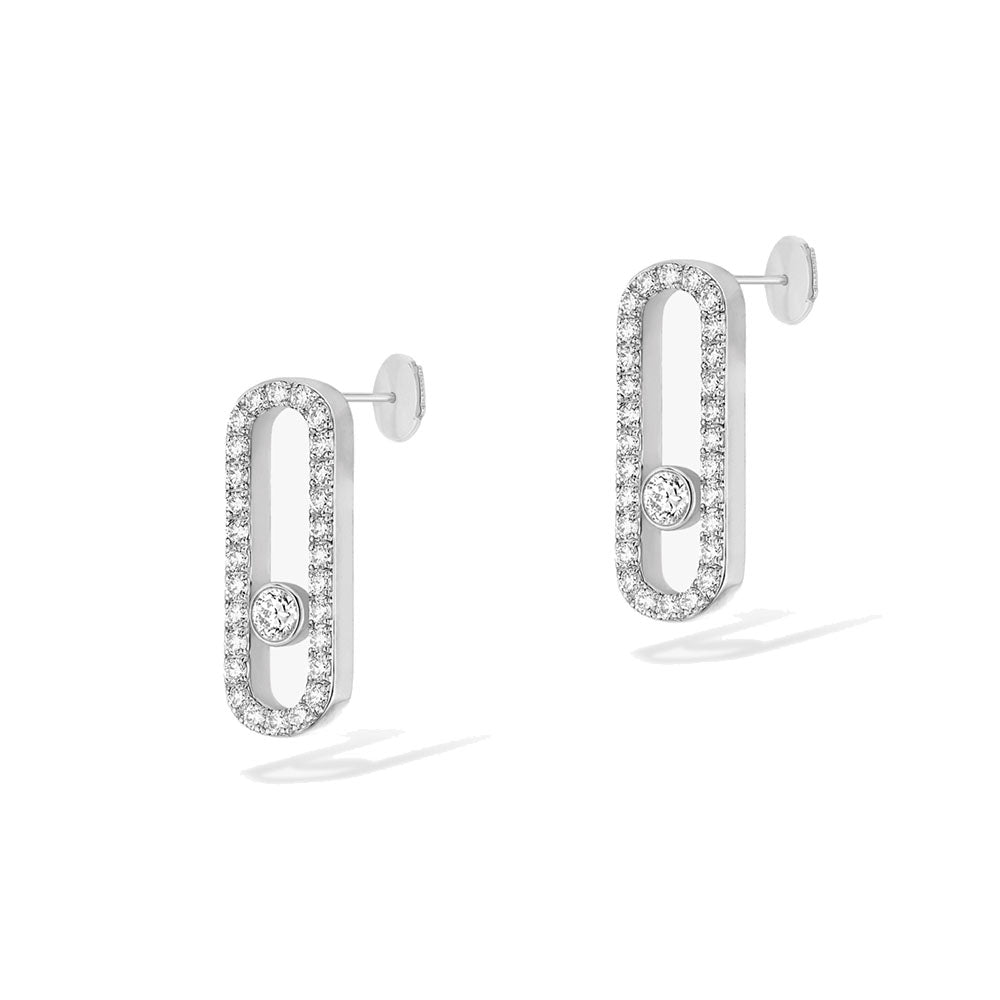 Messika Move Uno Pave Diamond Earrings