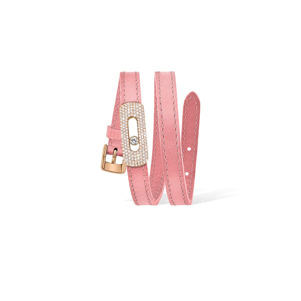 Messika My Move Rose Gold Pave Diamond Motif Bracelet