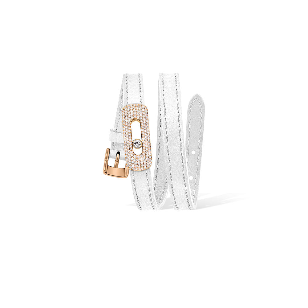 Messika My Move Rose Gold Pave Diamond Motif Bracelet