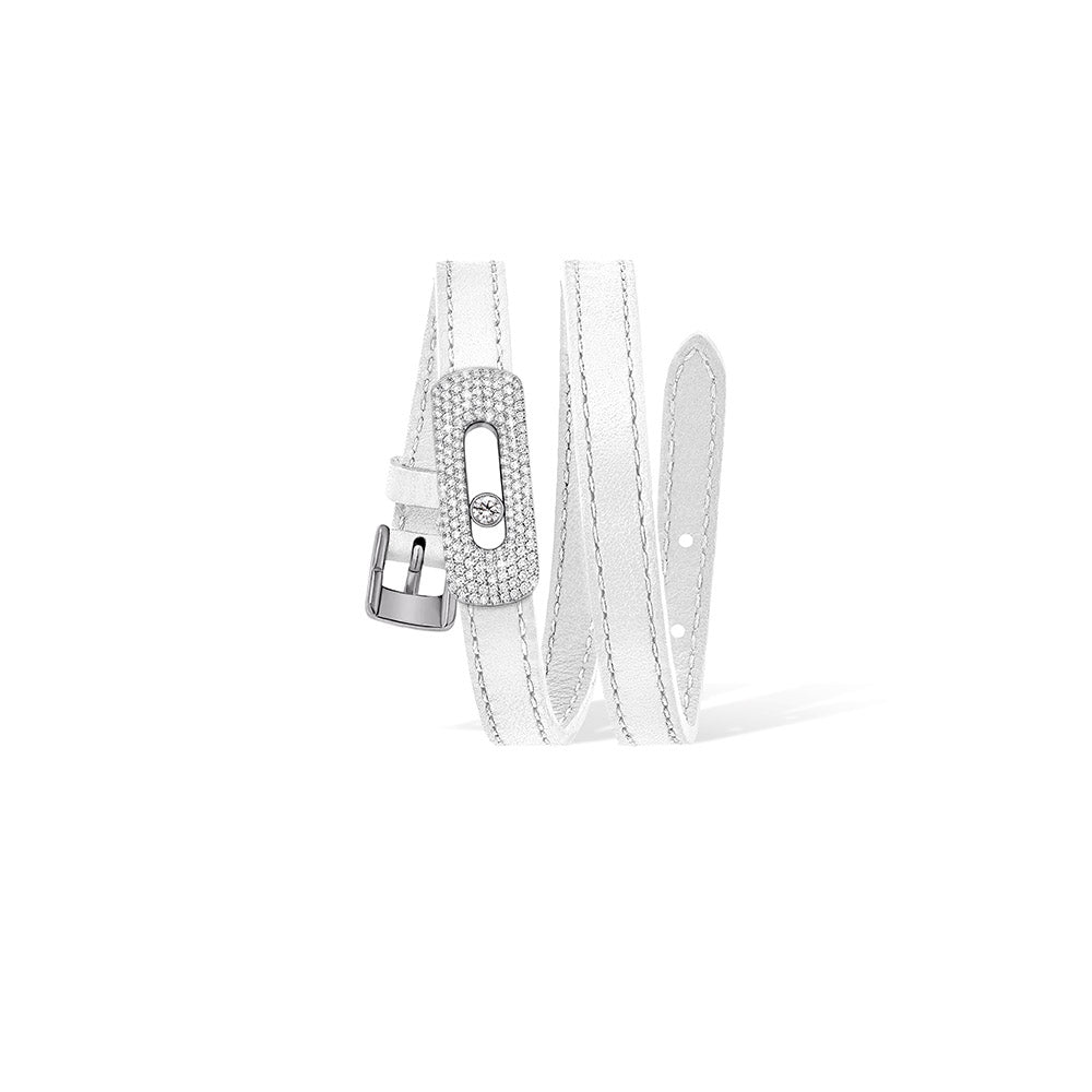 Messika My Move White Gold Pave Diamond Motif Bracelet