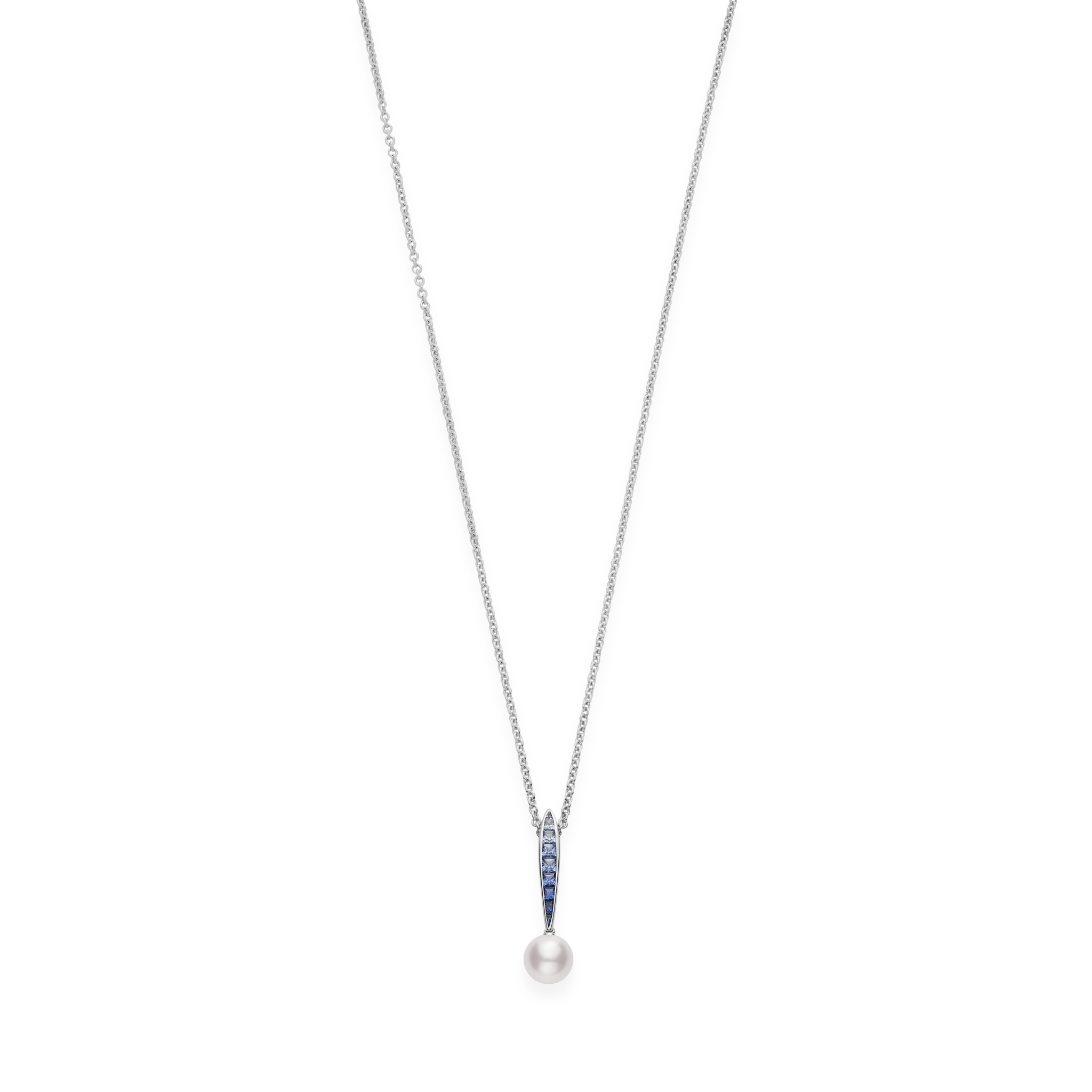 Mikimoto Pearl and Blue Sapphire Necklace