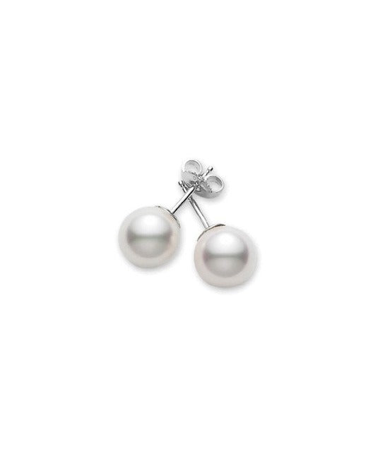 Mikimoto 6.5-7mm AA Pearl Stud Earrings in White Gold