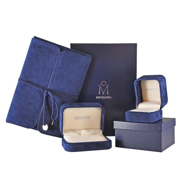 Mikimoto Morning Dew Akoya Pearl Diamond Gold Earrings 8mm