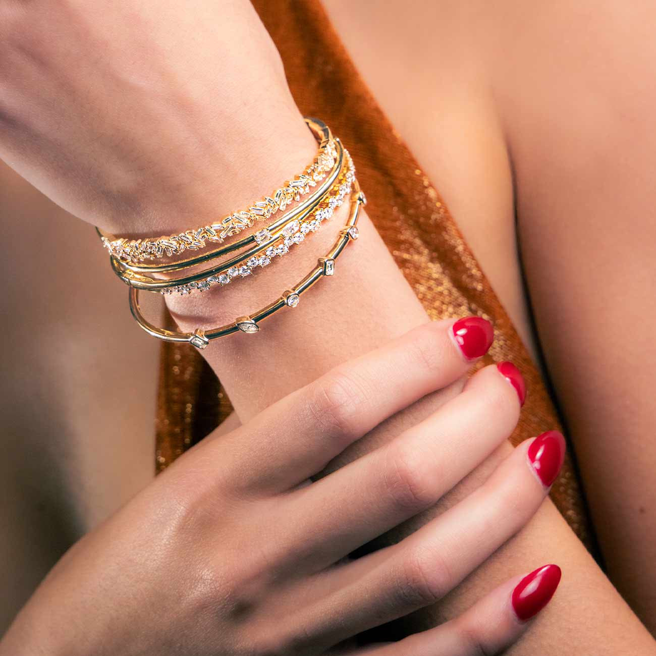 .20 Carat Marquise Diamond Hinged Bangle