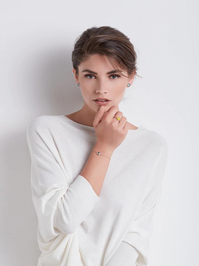 Marco Bicego Jaipur Color Mother of Pearl Stackable Ring