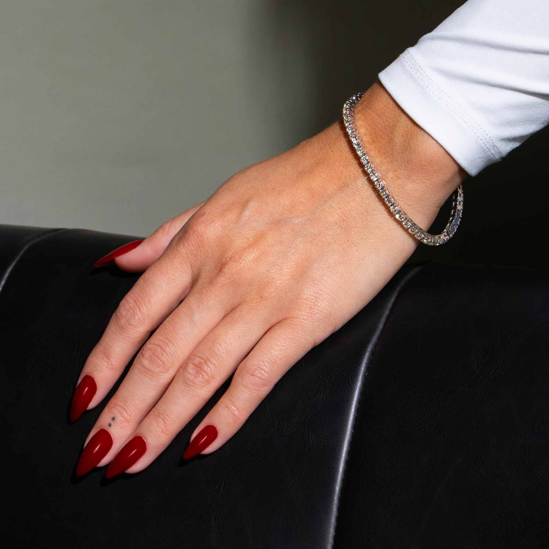 4.50 Carat Diamond Tennis Bracelet in 14k White Gold