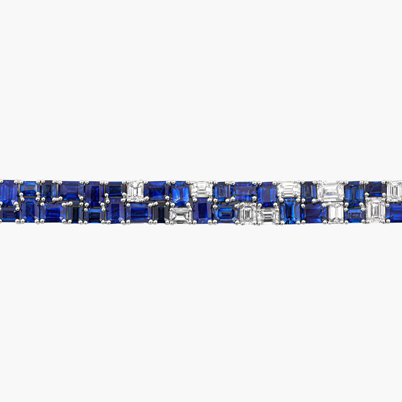 Private Label Blue Sapphire and Diamond Mosaica Bracelet
