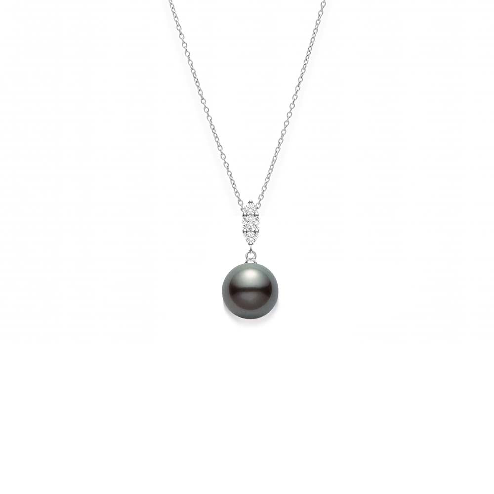 Mikimoto Morning Dew Black Pearl Pendant