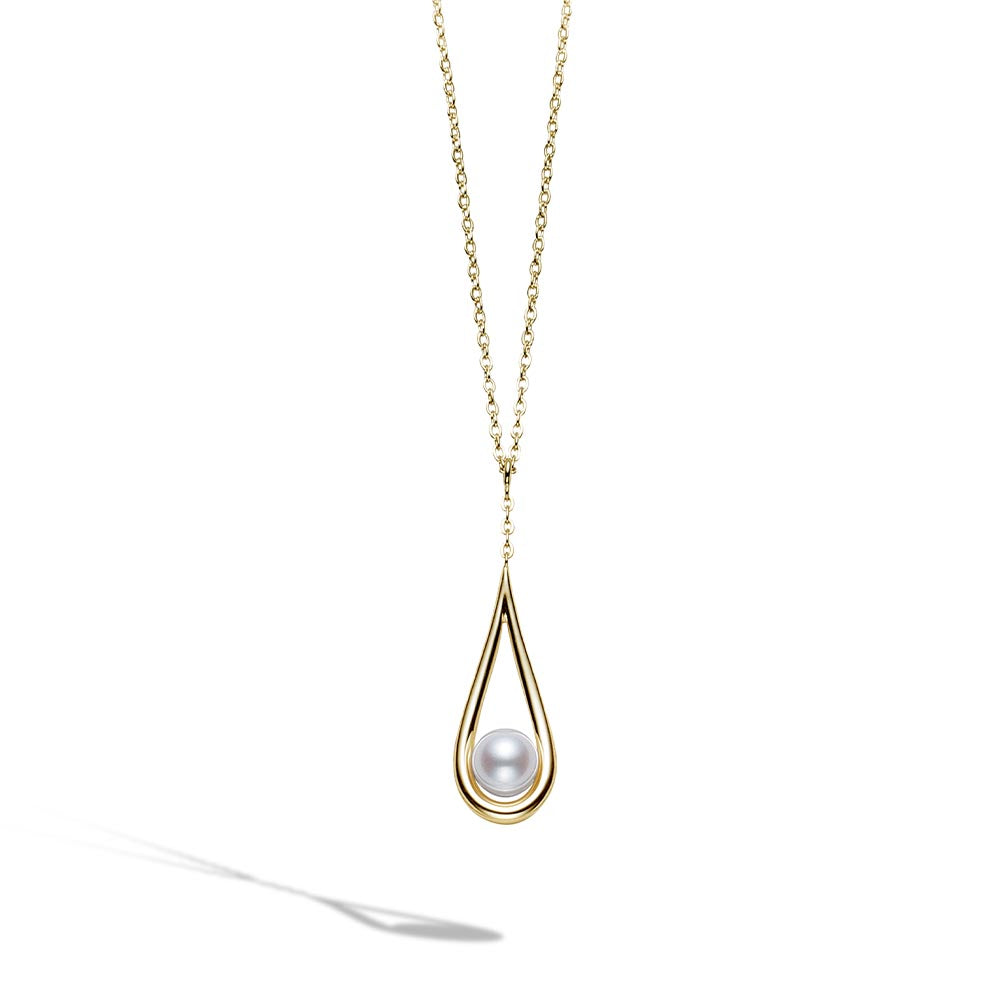 Mikimoto Akyoa Pearl Teardrop Necklace
