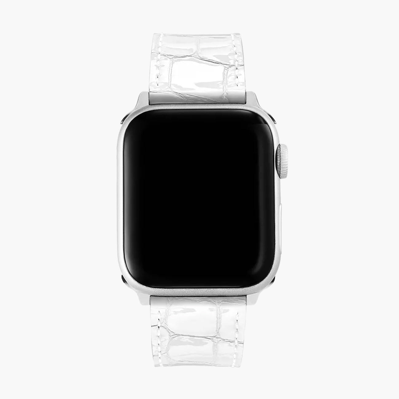 Michele Apple Watch White Crocodile Leather Strap