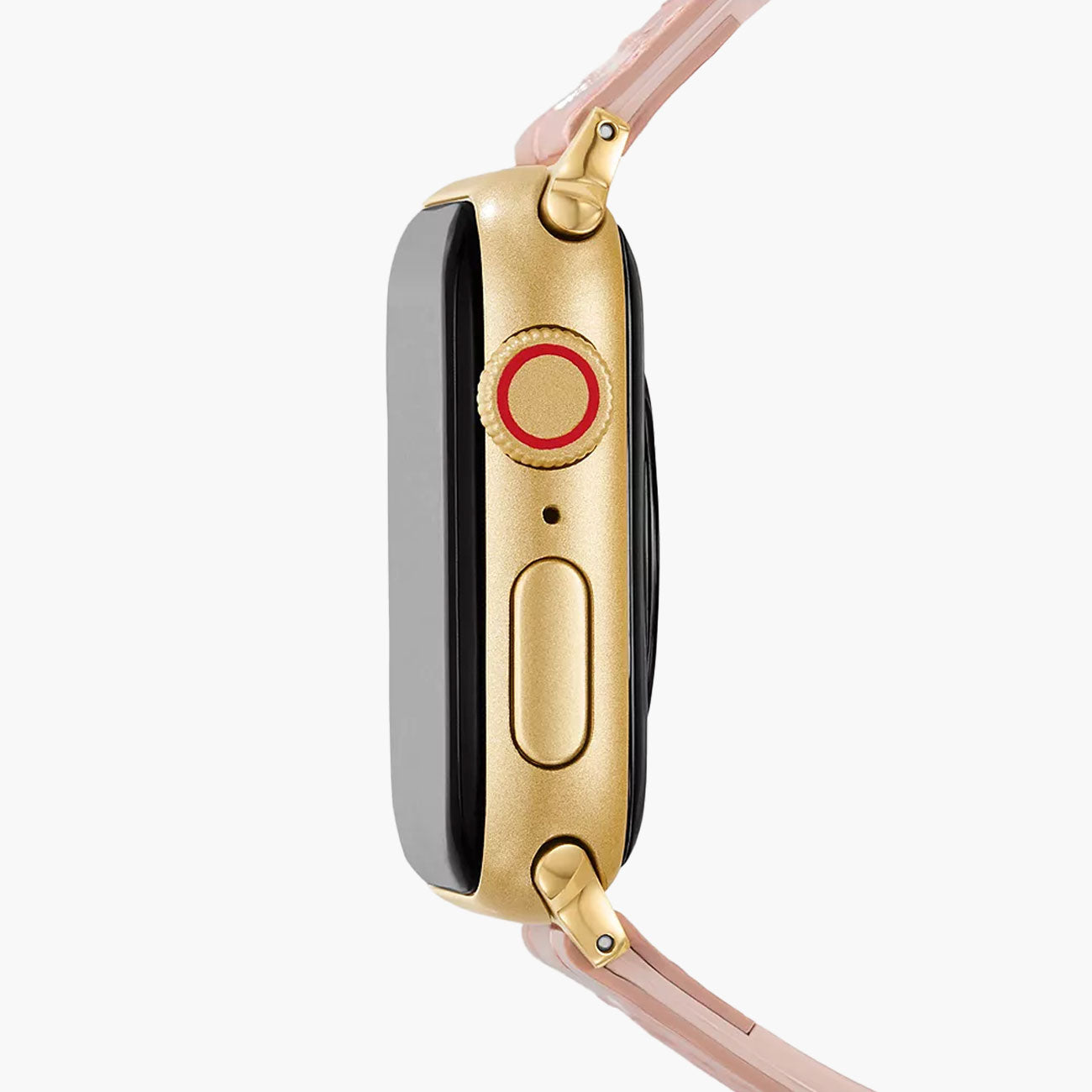 Michele Apple Watch Pink Crocodile Leather Strap
