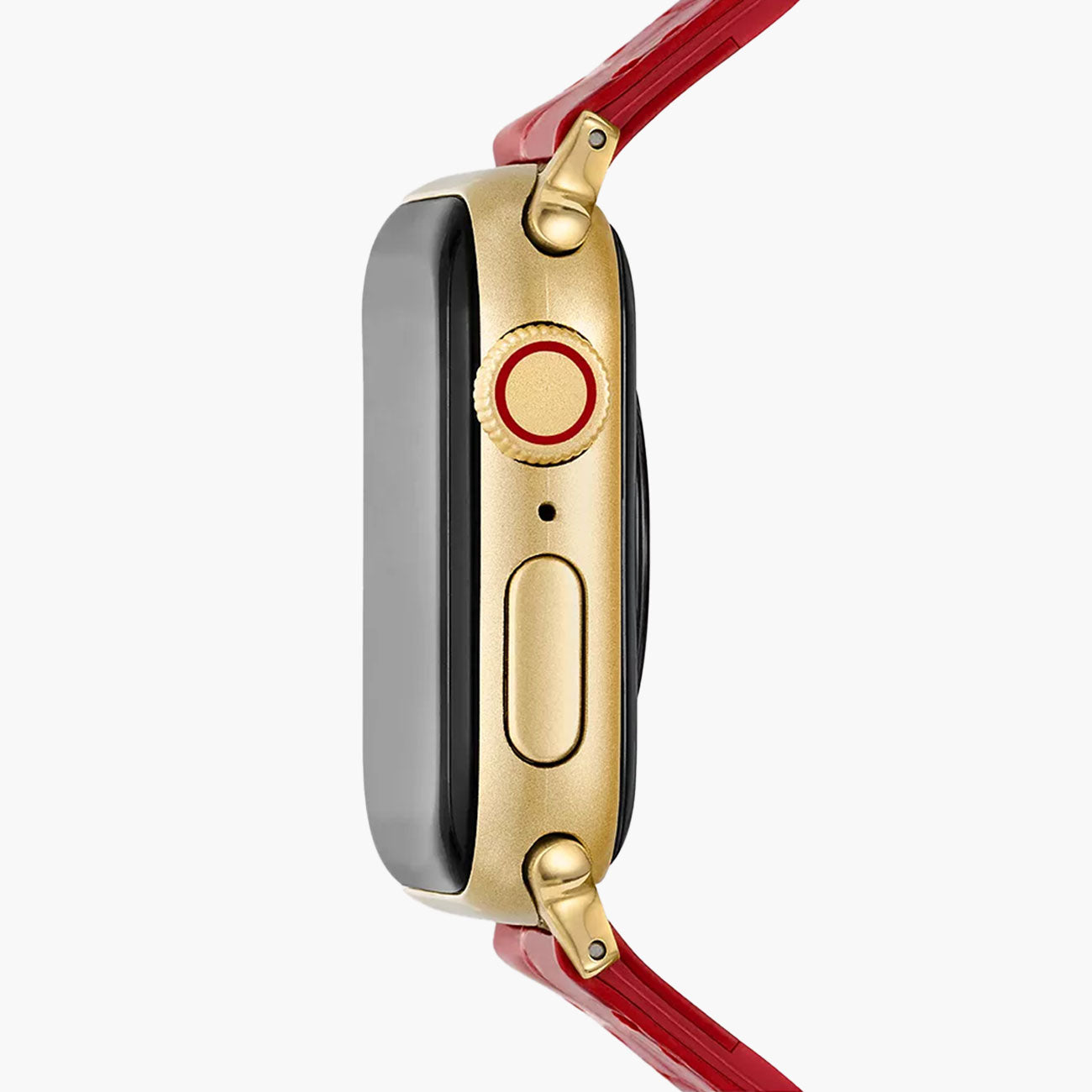 Michele Apple Watch Red Crocodile Leather Strap