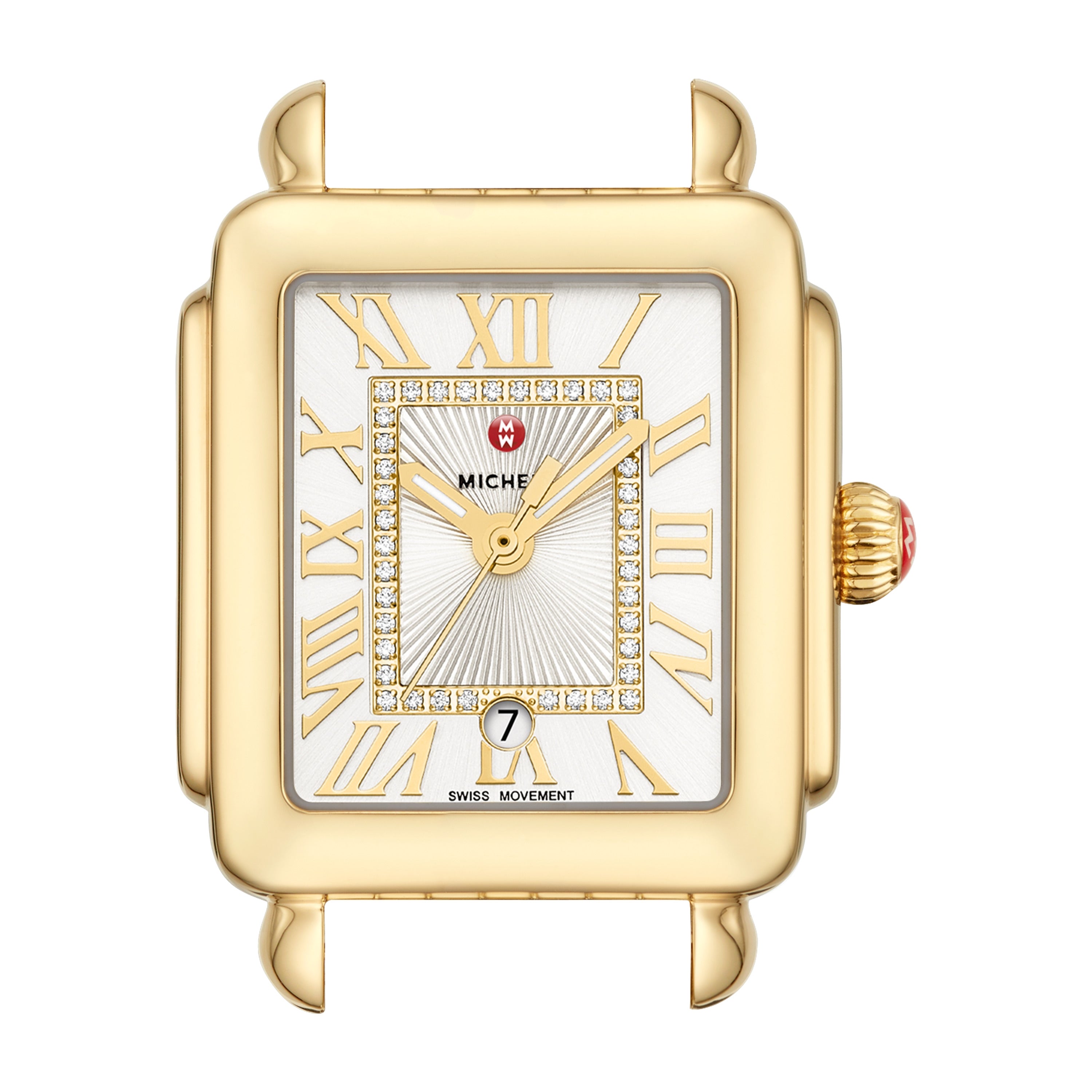 Michele Deco Madison Mid Yellow Gold Diamond Dial Watch