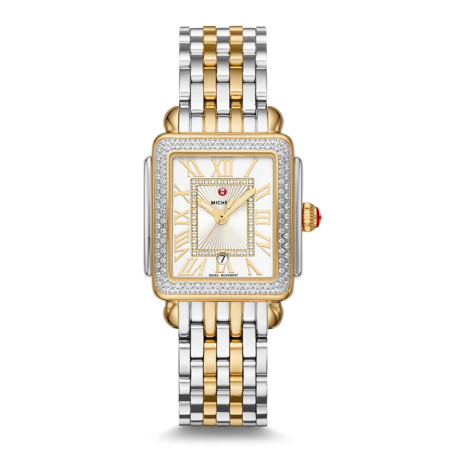 Michele Deco Madison Mid Two-Tone Diamond Watch