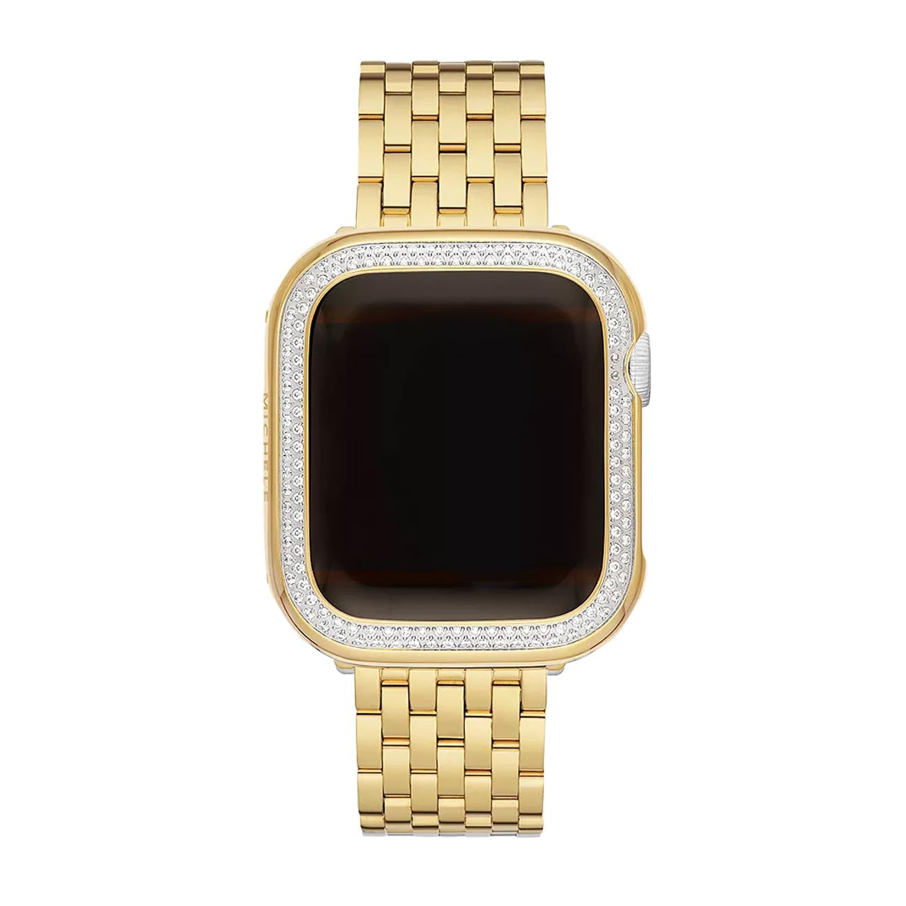 Michele Apple Watch Series 7-9 41mm Diamond Jacket in Yellow Gold