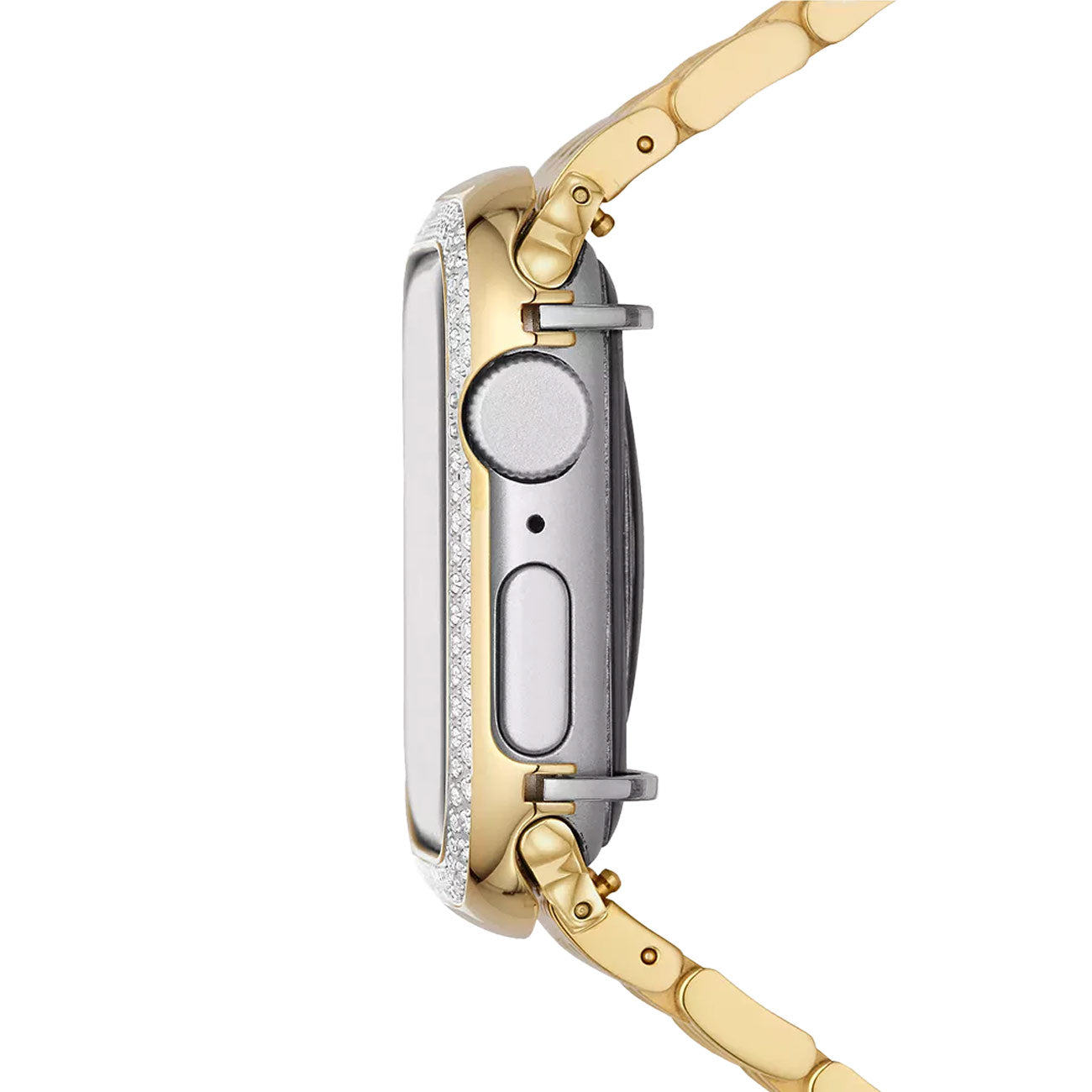 Michele Apple Watch Series 7-9 41mm Diamond Jacket in Yellow Gold