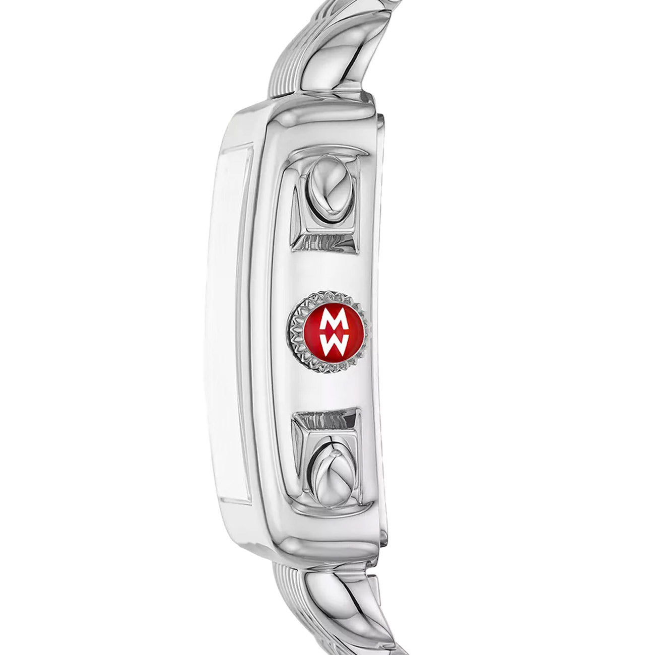 Michele Deco Stainless Steel White Mother of Pearl Dial Watch