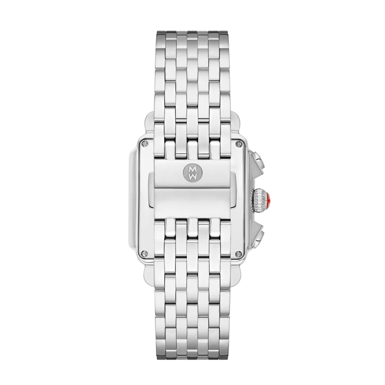 Michele Deco Stainless Steel White Mother of Pearl Dial Watch