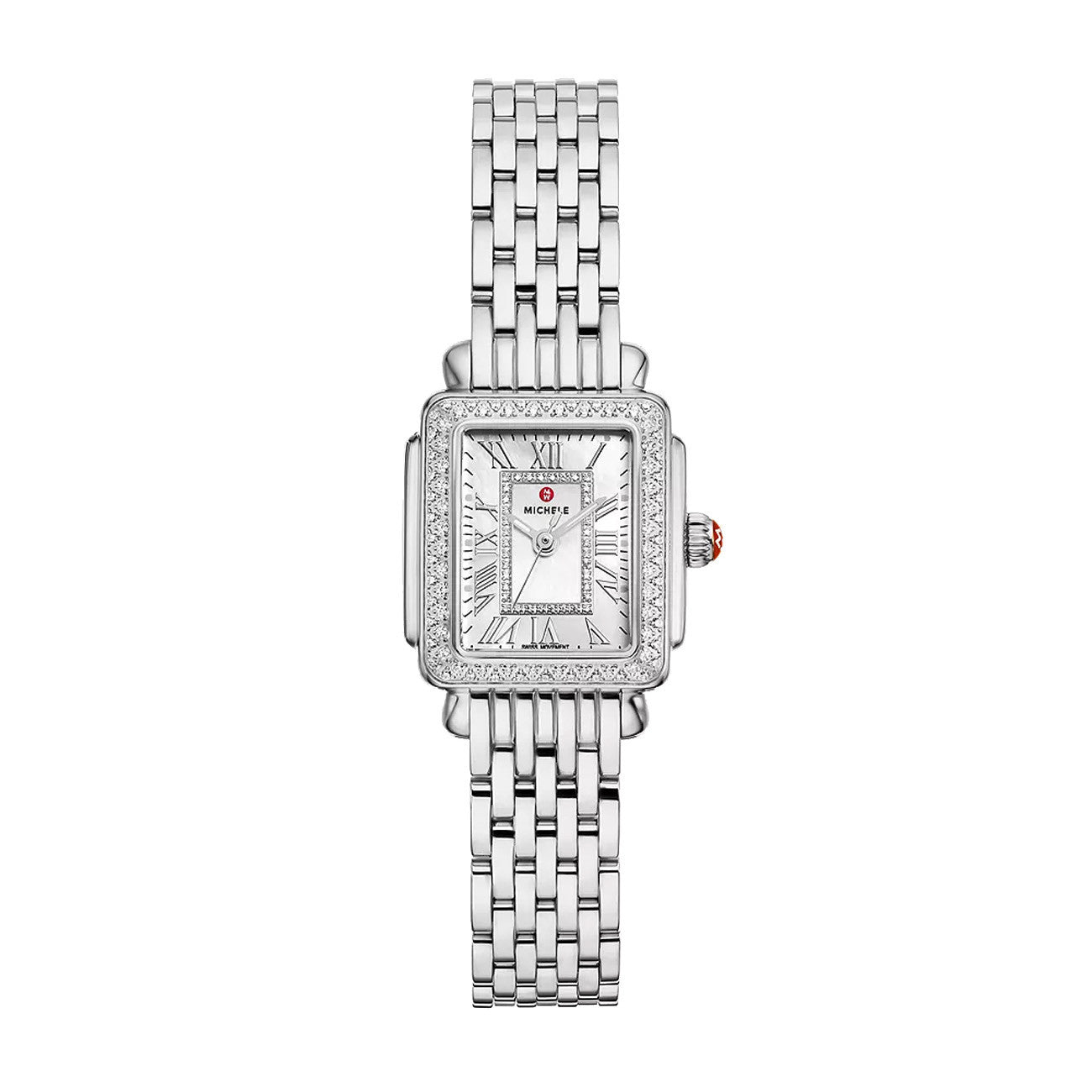 Michele Watch Deco Madison Mini Diamond in Stainless Steel