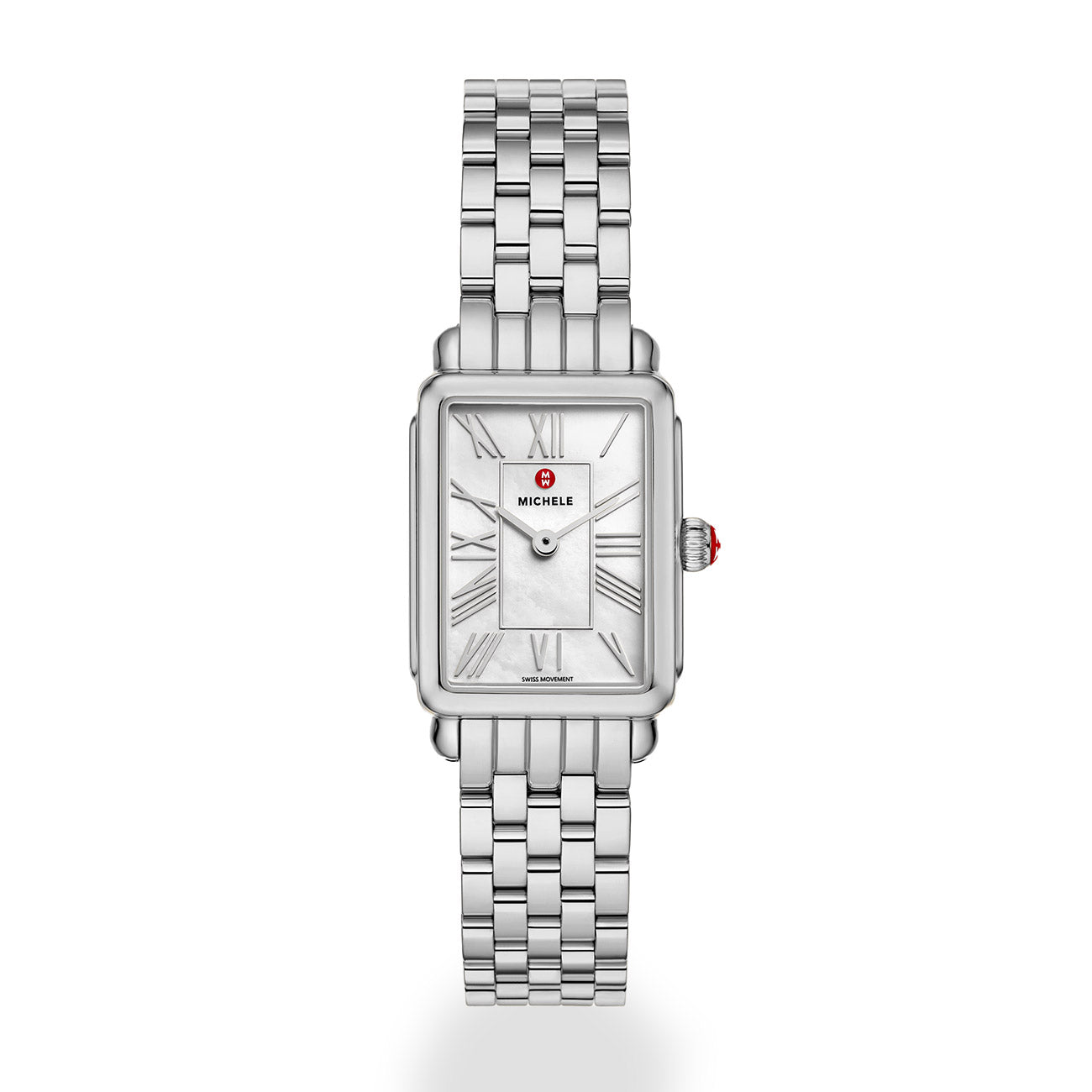 Michele Deco Park Stainless Steel Mother-of-Pearl Dial Watch