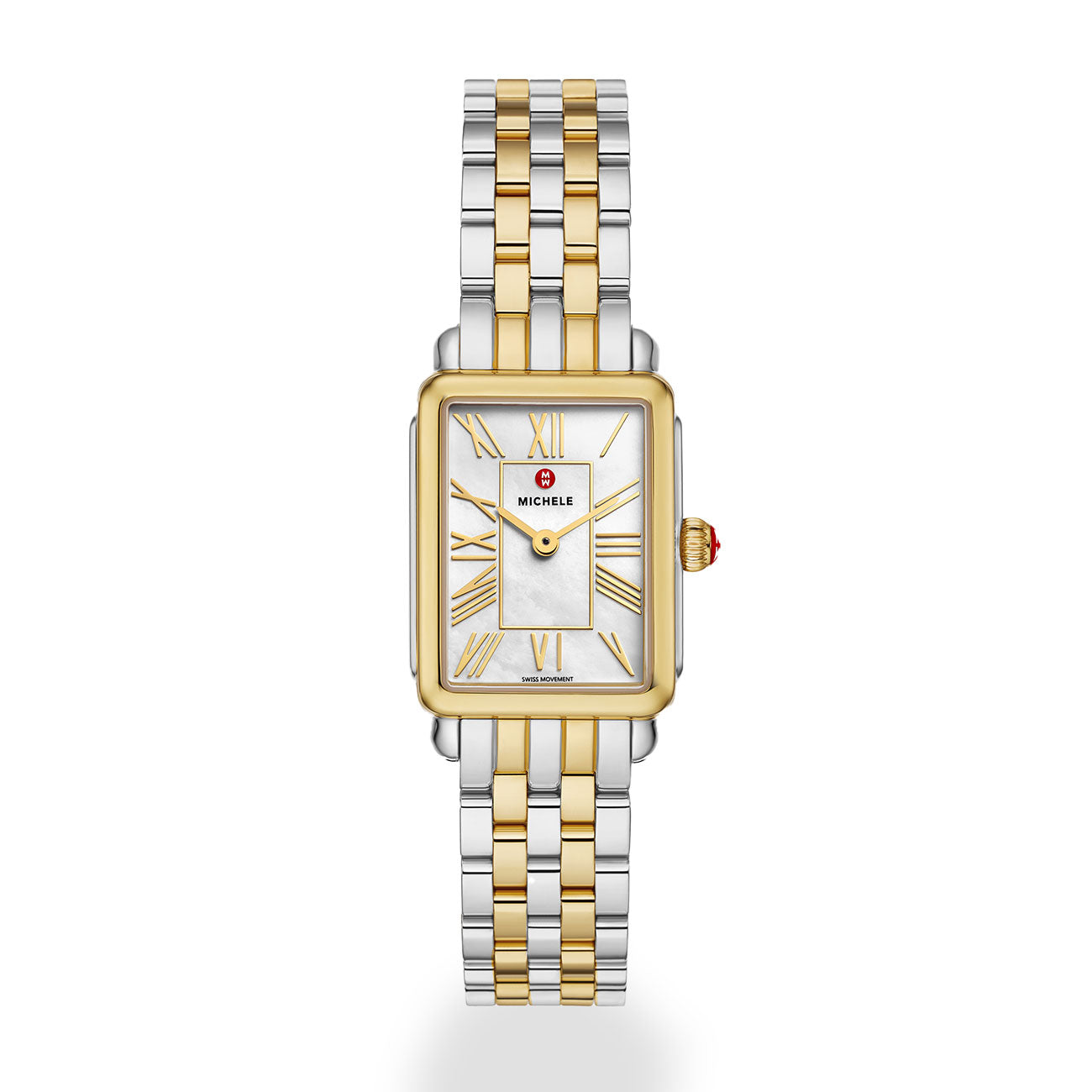 Michele Deco Park Two-Tone Mother-of-Pearl Dial Watch