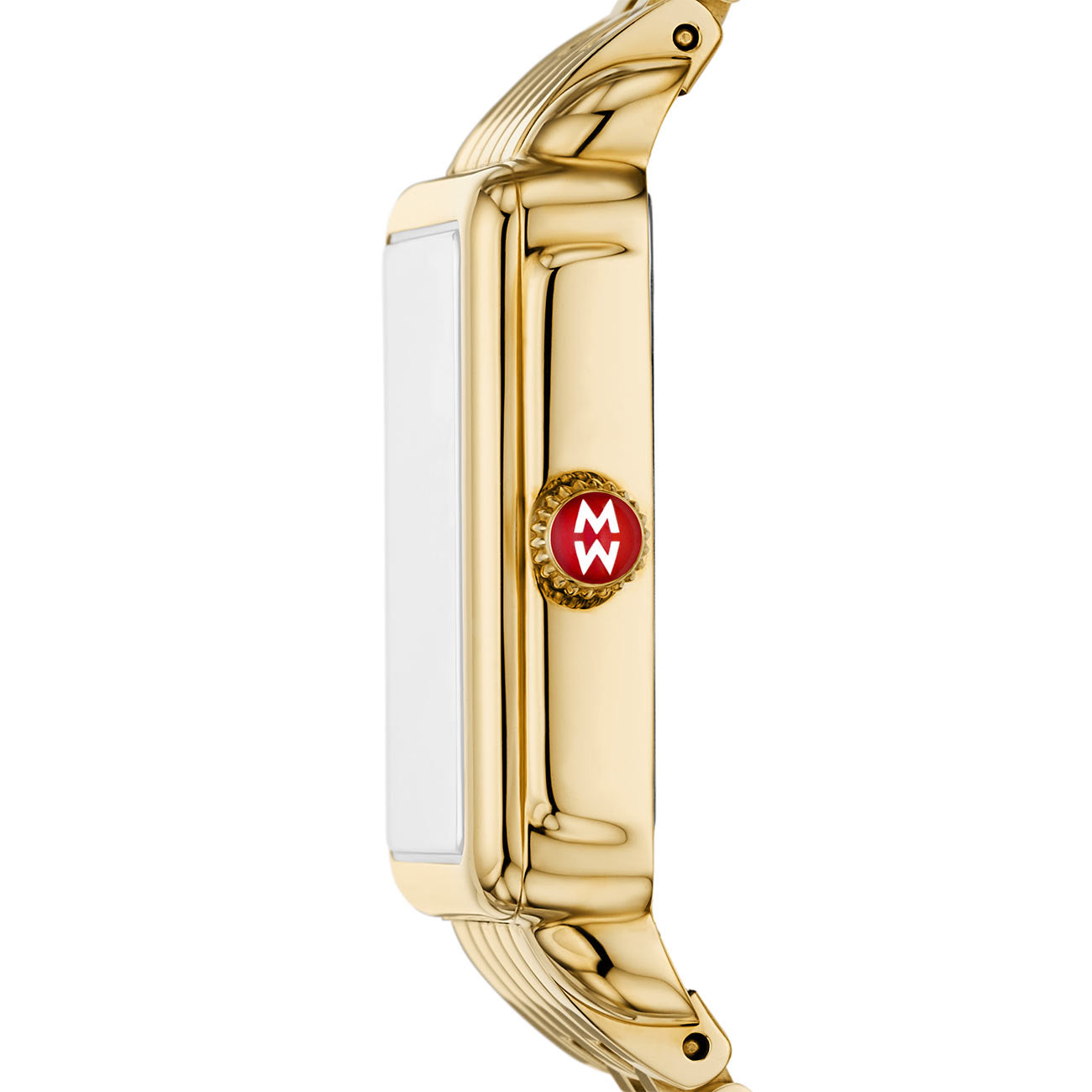 Michele Deco Park Yellow Gold Mother-of-Pearl Dial Watch