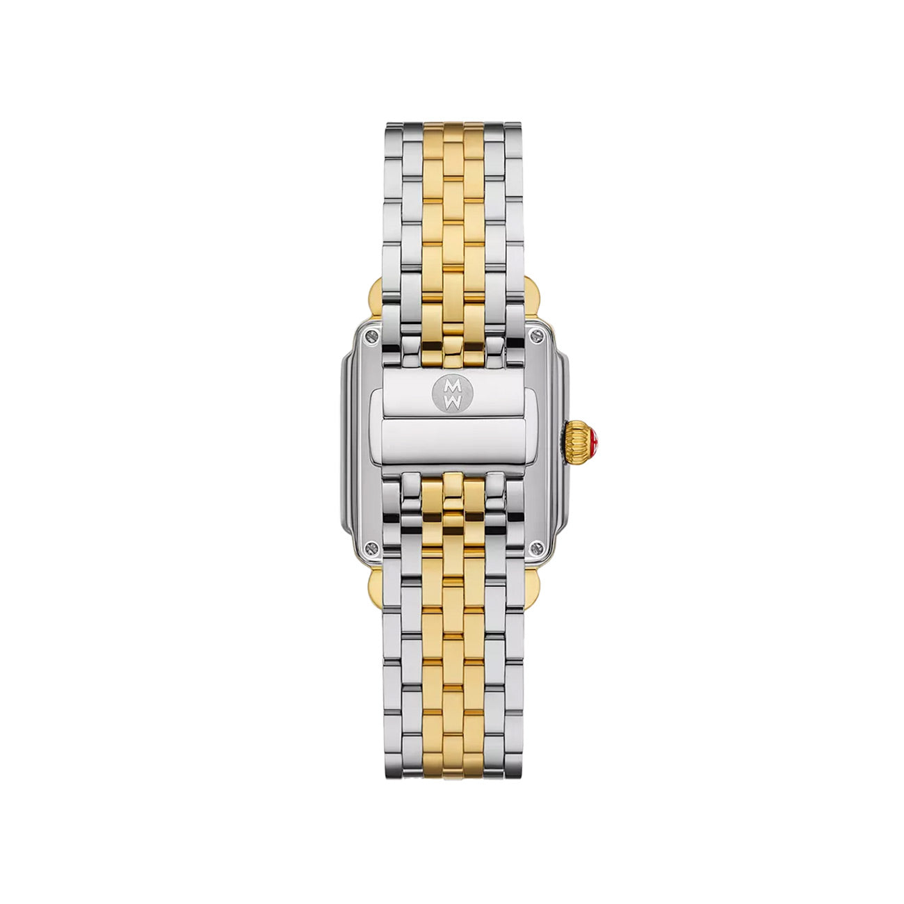 Michele Deco Madison Mid Two-Tone Black Dial Diamond Watch