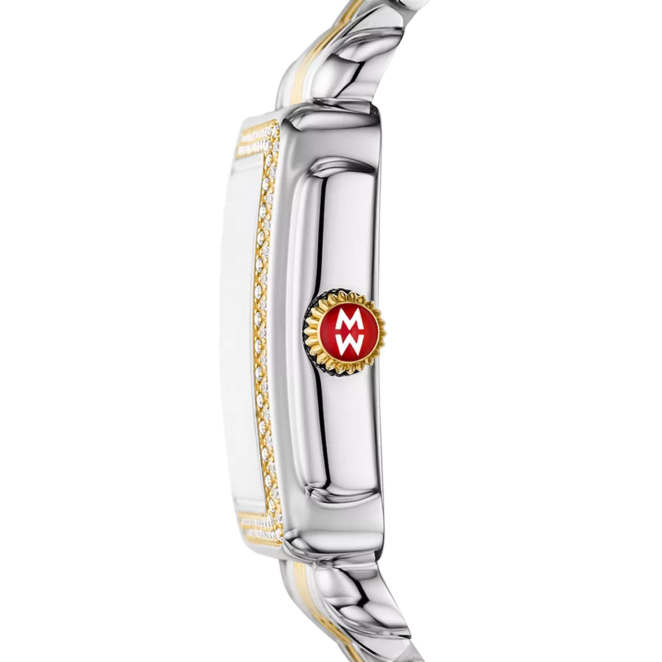 Michele Limited Edition Madison Mid Pink Mother-of-Pearl Dial Two-Tone Diamond Watch