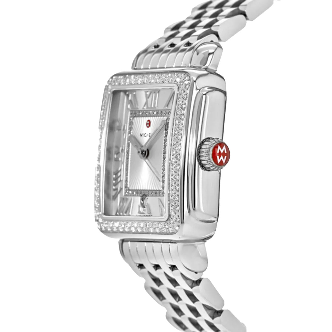 Michele Deco Madison Stainless Steel Diamond Watch