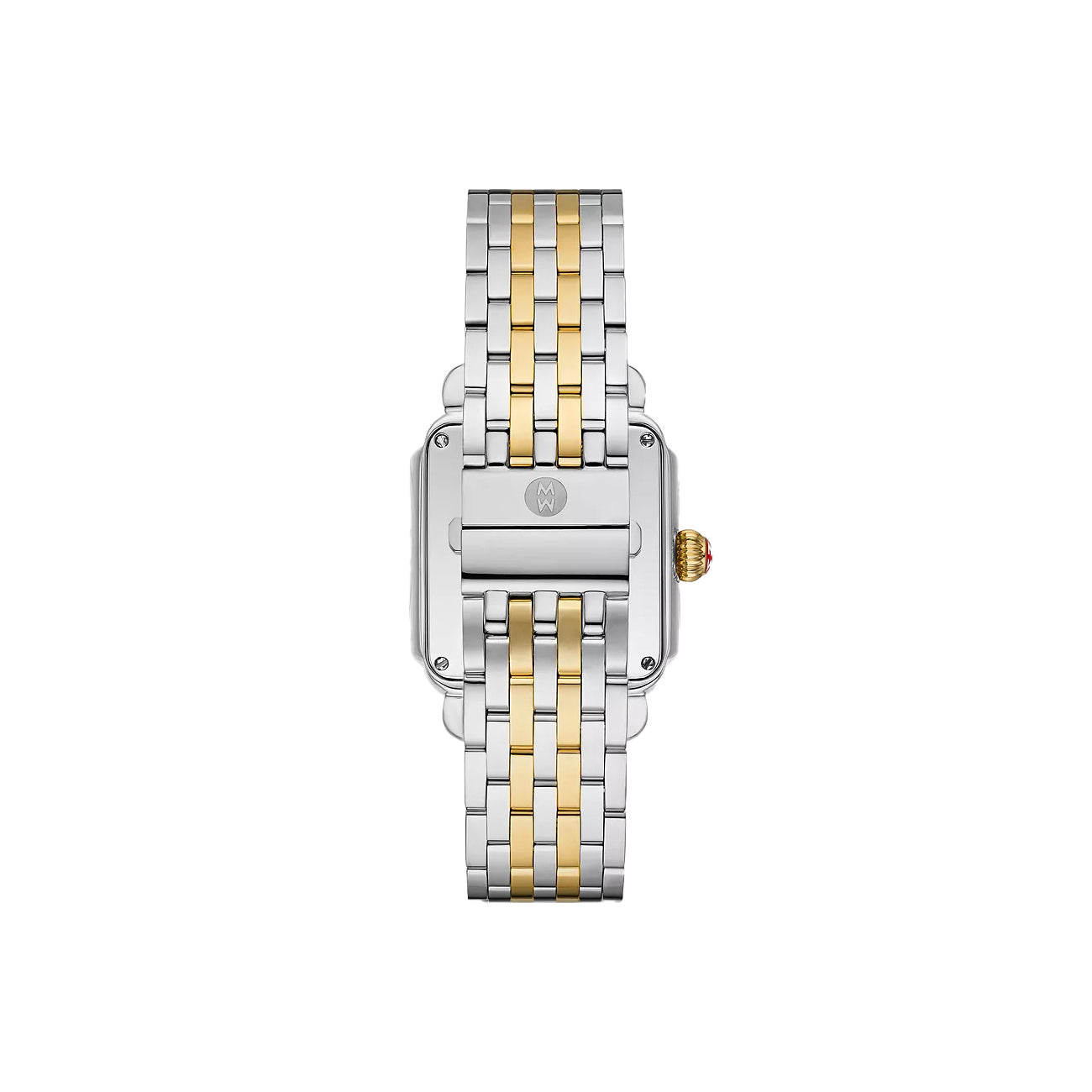 Michele Watch Deco Diamond Watch Gray Chevron Dial