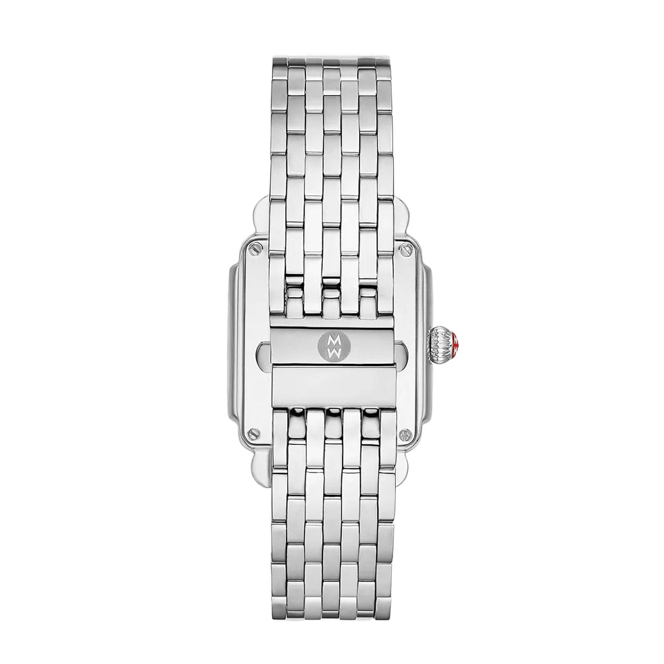 Michele Deco Mid Diamond Bezel Stainless Steel Watch