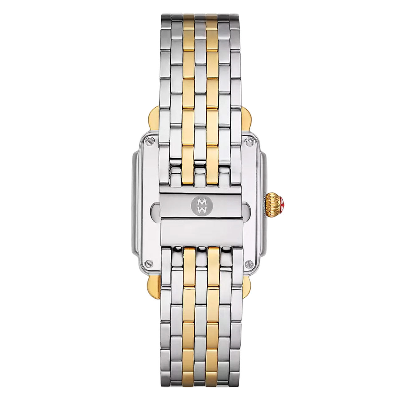 Michele Deco Mid Two-Tone Diamond Bezel Watch